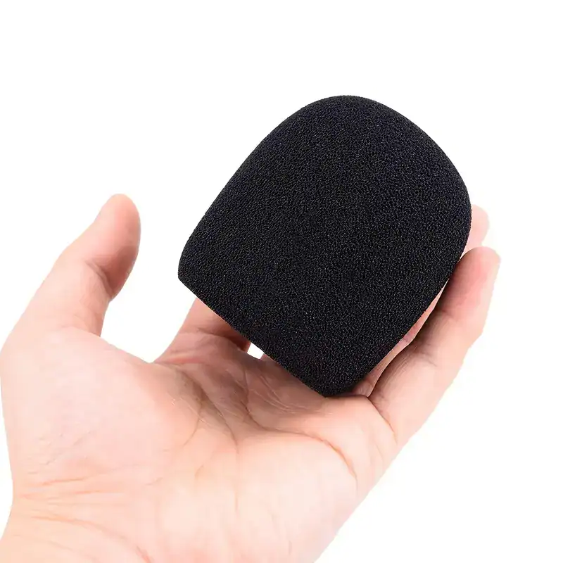 ⁦Foam Ball-Type Microphone Windscreen, Black⁩ - الصورة ⁦1⁩