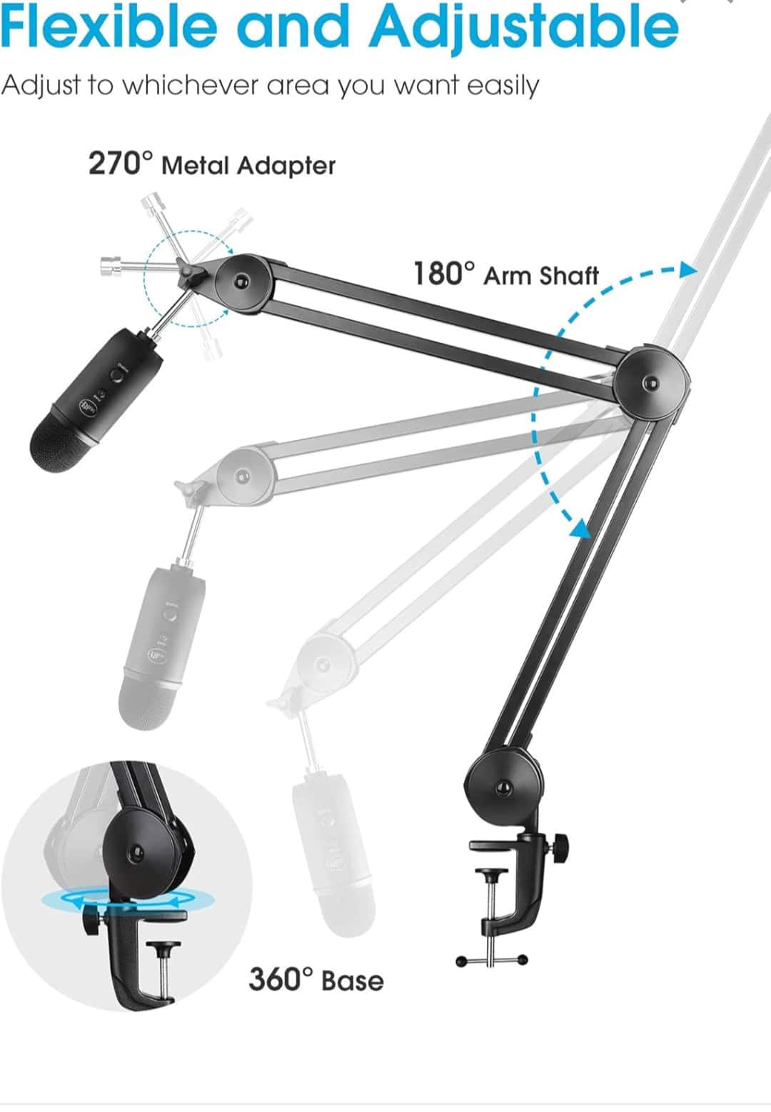 ⁦AUDIO PRO Microphone Boom Arm⁩ - الصورة ⁦3⁩