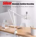 ⁦JUSPINS AM-300 White Metal Desk Mic Arm⁩ - الصورة ⁦3⁩
