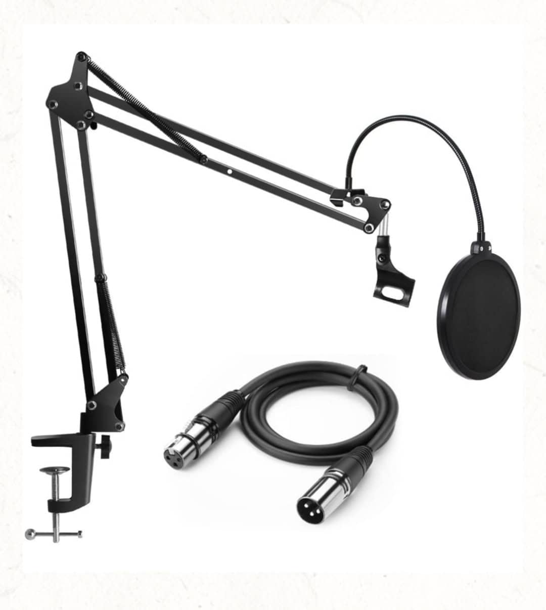 ⁦cable xlr , Pop Filter and Arm Stand⁩ - الصورة ⁦1⁩