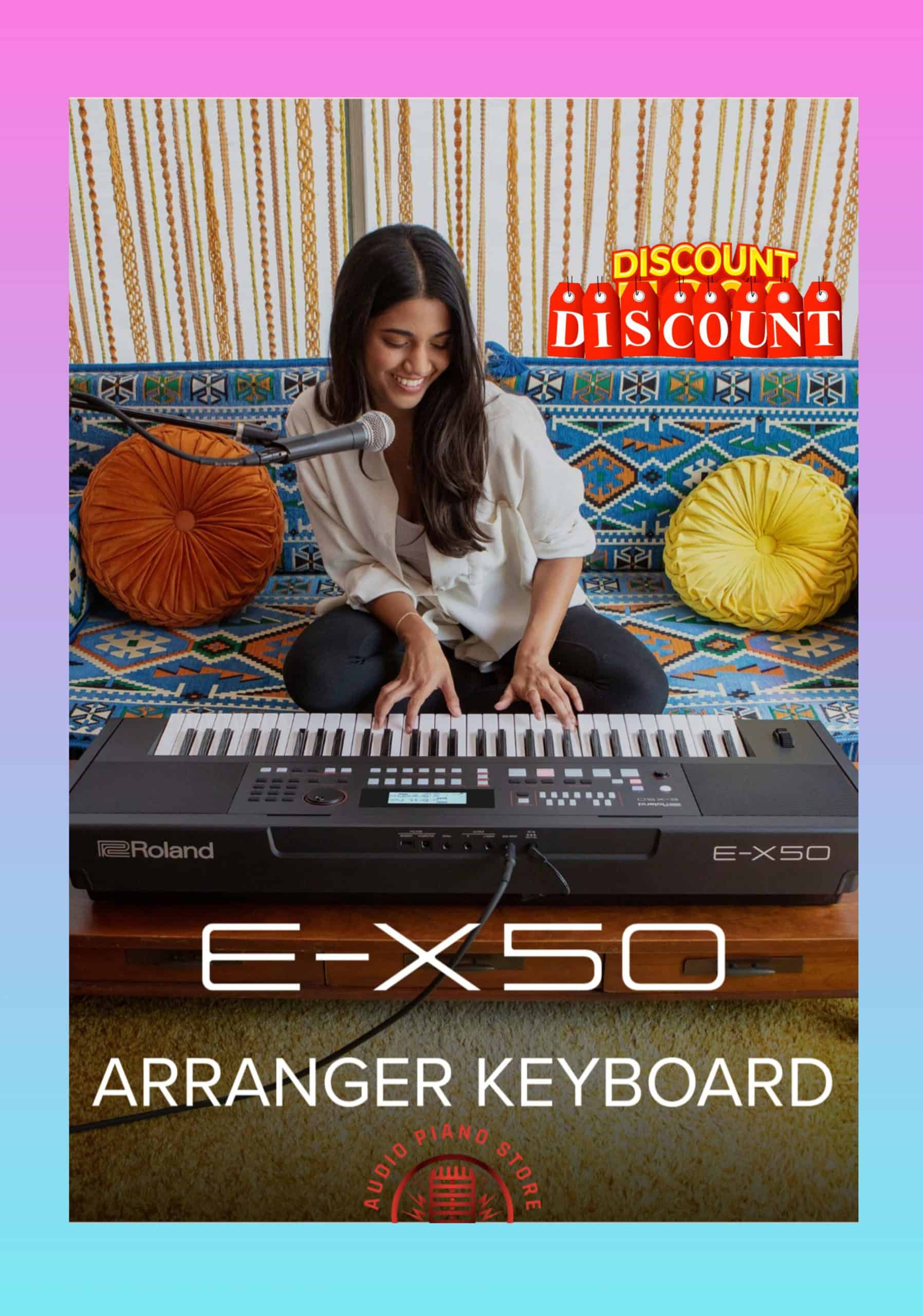 ⁦Roland E-X50 61-Keys Arranger Keyboard⁩ - الصورة ⁦1⁩