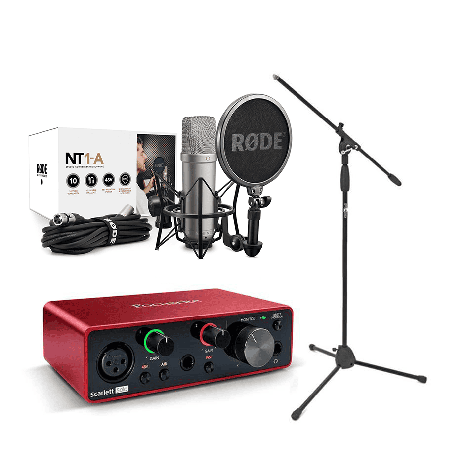 ⁦Rode NT1-A , focusrite Scarlett solo 3rd Gen⁩ - الصورة ⁦1⁩