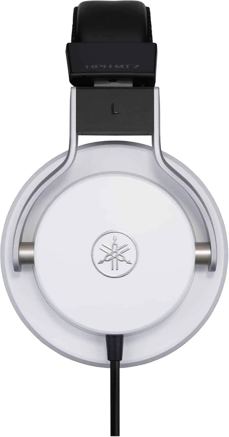 ⁦ياماها HPH-MT5W White Headphones: سماعات ستوديو احترافية للإنتاج الموسيقي 🎧⁩ - الصورة ⁦2⁩
