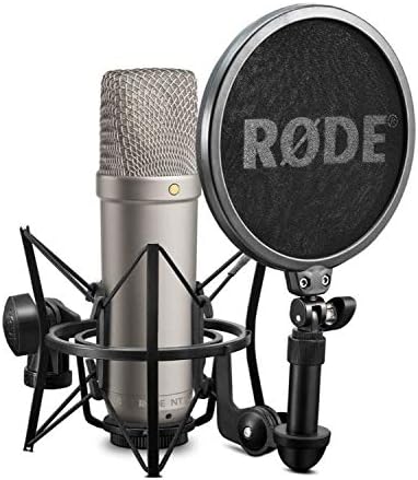 ⁦حزمة ميكروفون مكثف صوتي للذكرى السنوية من رود مع سماعات رأس نوكس طراز NT1A عبوة عنصرين XLR أسود⁩ - الصورة ⁦2⁩