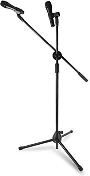 حامل ميكروفون تلسكوبي متداخل بمشبك 360 درجة حامل ثلاثي الارجل