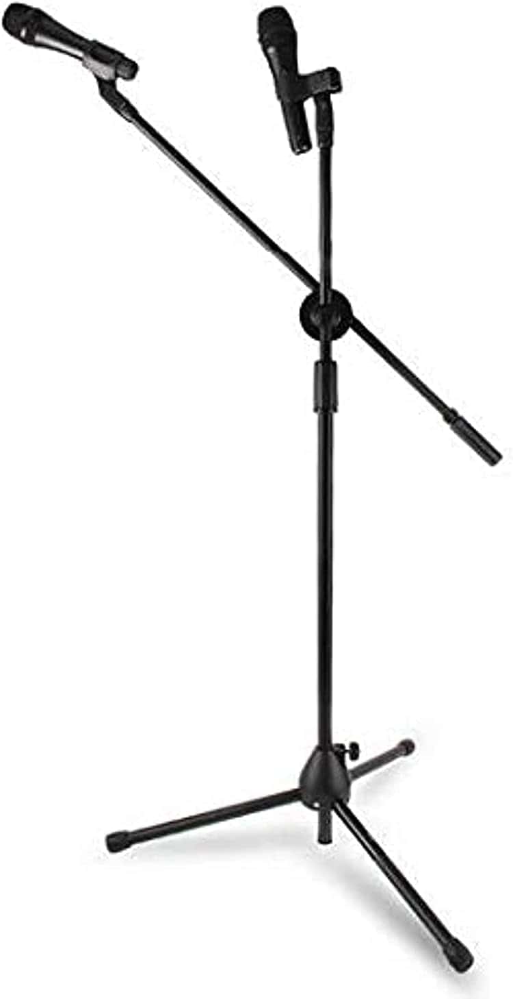 ⁦حامل ميكروفون تلسكوبي متداخل بمشبك 360 درجة حامل ثلاثي الارجل⁩ - الصورة ⁦1⁩