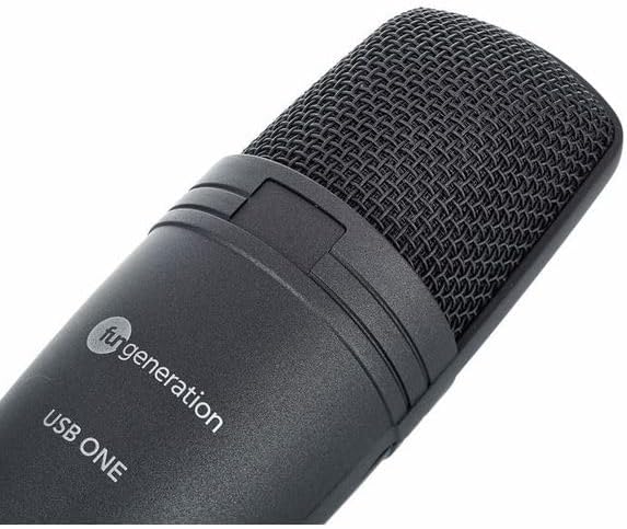 ⁦ميكروفون بفلتر وحامل كبير بمنفذ USB ون اند بوب من فن جينيريشن، أسود⁩ - الصورة ⁦2⁩
