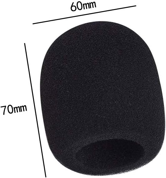 ⁦غطاء ميكروفون، 5 قطع، واقي للميكروفون المحمول للعطلات والحفلات، اسود،⁩ - الصورة ⁦2⁩