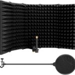 عازل قابل للطي من 5 لوحات لوح عازل للرياح يمتص الصوت وفلتر بوب اي كيو USB هايبر كارديويد أسود