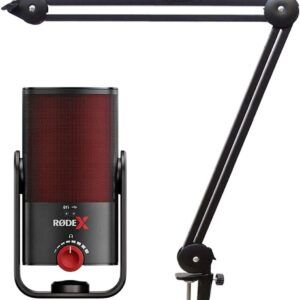 ميكروفون مكثف XCM-50 بمنفذ USB + حامل كيبدروم MS138 ثلاثي القوائم بذراع مفصلي من رود اكس