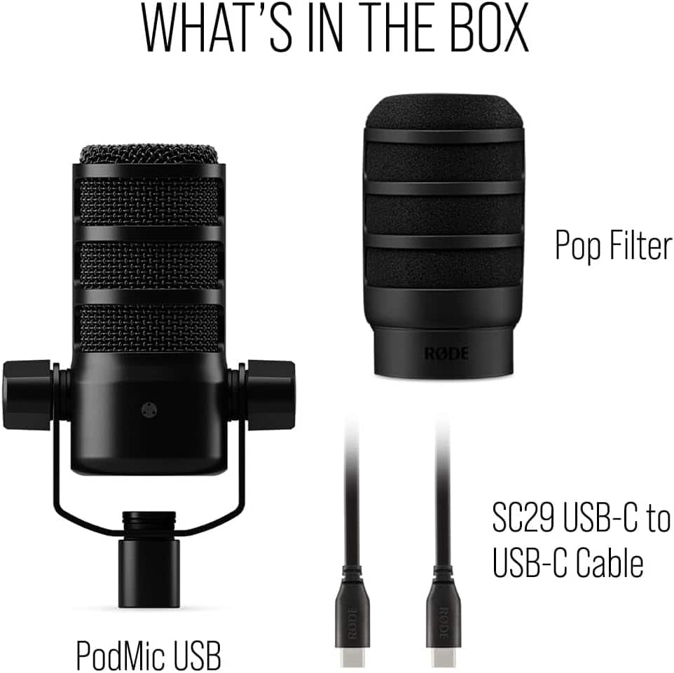 ⁦RØDE PodMic USB Versatile Dynamic Broadcast⁩ - الصورة ⁦3⁩