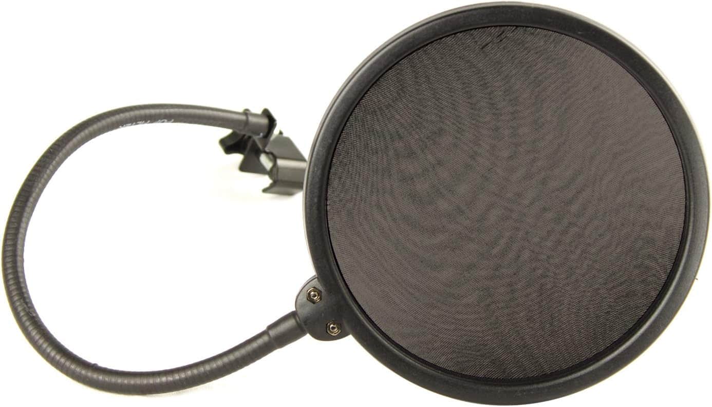 ⁦مجموعة ميكروفون ستوديو مكثف بنمط قطبي من اوديو تيكنيكا AT2020 مع فلتر بوب، XLR، أسود⁩ - الصورة ⁦7⁩