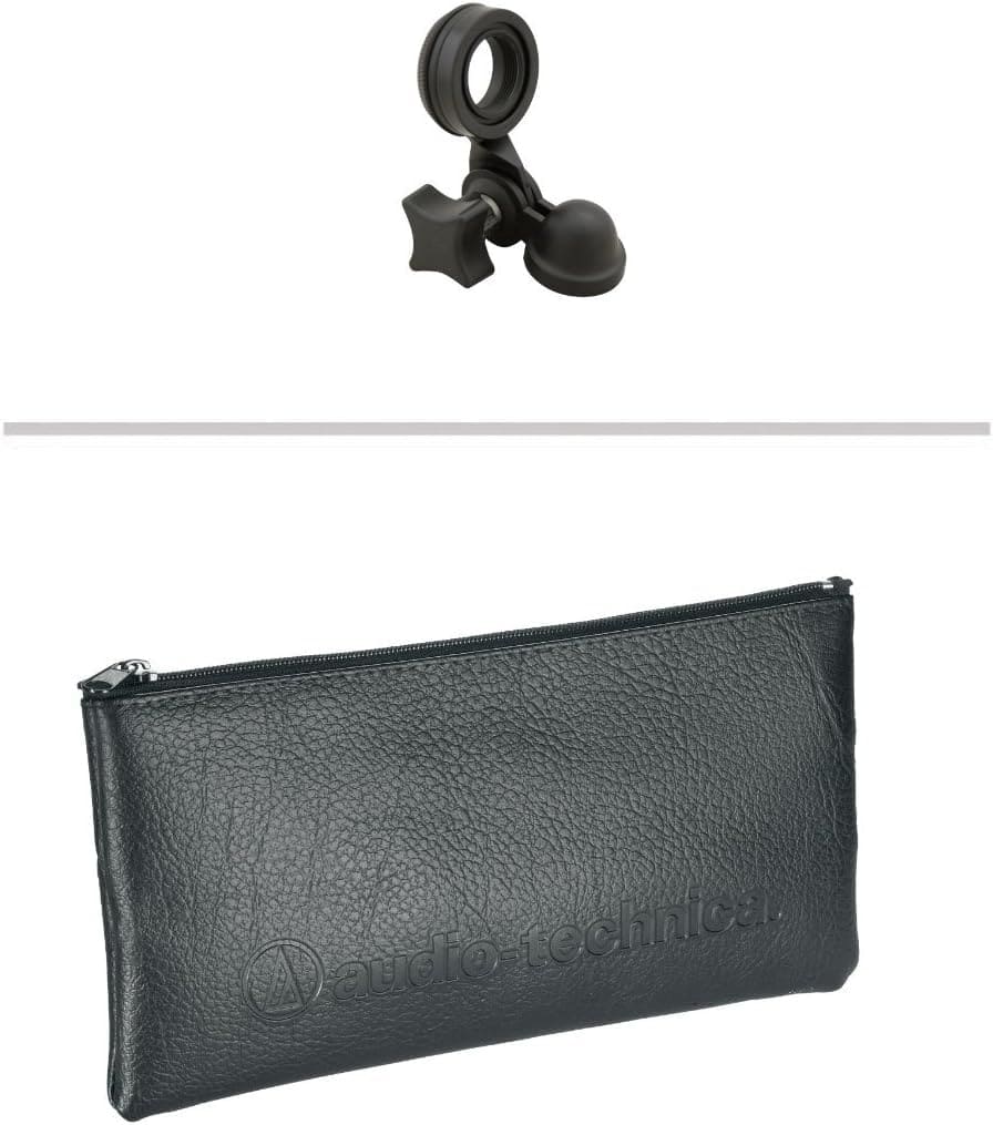 ⁦مجموعة ميكروفون ستوديو مكثف بنمط قطبي من اوديو تيكنيكا AT2020 مع فلتر بوب، XLR، أسود⁩ - الصورة ⁦3⁩