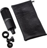 ⁦مجموعة ميكروفون ستوديو مكثف بنمط قطبي من اوديو تيكنيكا AT2020 مع فلتر بوب، XLR، أسود⁩ - الصورة ⁦2⁩