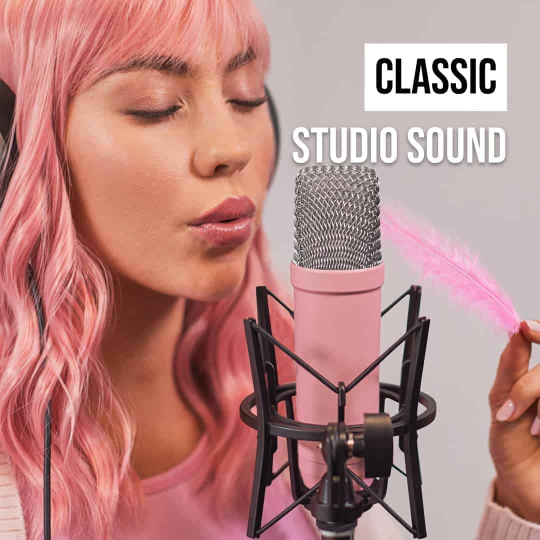 ⁦RØDE NT1 Signature Pink مايكروفون استوديو كلاسيكي بتقنية حديثة⁩ - الصورة ⁦6⁩