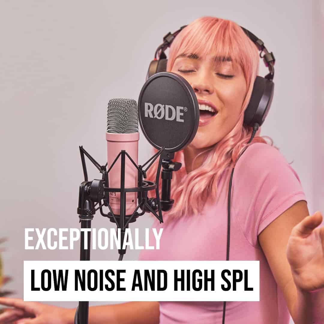 ⁦RØDE NT1 Signature Pink مايكروفون استوديو كلاسيكي بتقنية حديثة⁩ - الصورة ⁦5⁩