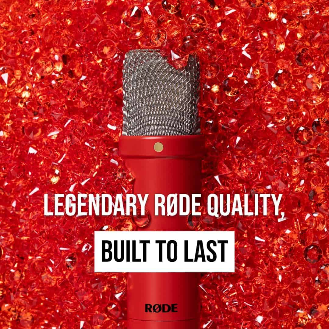 ⁦RØDE NT1 Signature red مايكروفون استوديو كلاسيكي بتقنية حديثة⁩ - الصورة ⁦2⁩