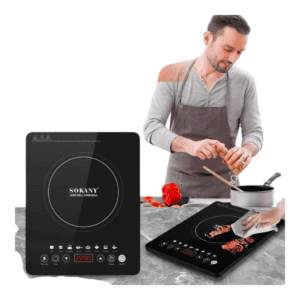 سخان بلاطه كهرباء  ديجيتال سوكاني زجاج  بقوه2200وات مقاس 35سم ×28سم  sk-07076