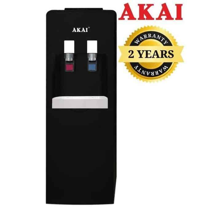 1 (2) AKAI مبرد مياه اكاي AK-WD101C – 2 حنفية بارد / ساخن – مع حافظة لتخزين المياه – تصميم أسود عصري – ضمان عامين - الصورة 1