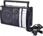 ⁦راديو جولون كلاسيكي Golon RX-M70 / RX-M70 – موجات FM/AM/SW، بطارية قابلة لإعادة الشحن، صوت نقي عالي، منافذ USB وبطاقة ذاكرة، لون أسود⁩ - الصورة ⁦3⁩
