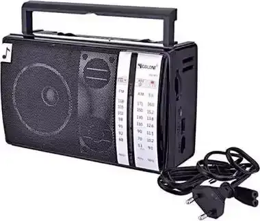 ⁦راديو جولون كلاسيكي Golon RX-M70 / RX-M70 – موجات FM/AM/SW، بطارية قابلة لإعادة الشحن، صوت نقي عالي، منافذ USB وبطاقة ذاكرة، لون أسود⁩ - الصورة ⁦3⁩