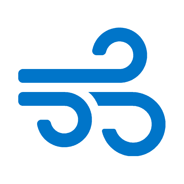 Blue wind icon
