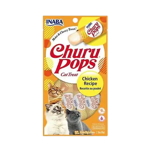 c3hhk68n مكافئات اصابع 4 قطع INABA/CHURU POPS بالدجاج - الصورة 1