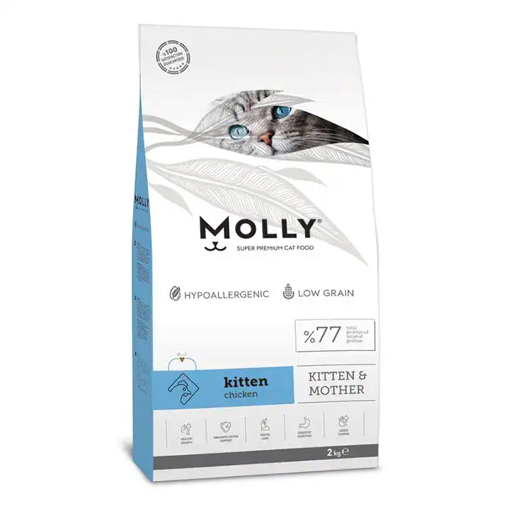 kit-1 طعام قطط 2 كغم Molly kitten (HEALTHY GROWYH) دجاج - الصورة 1