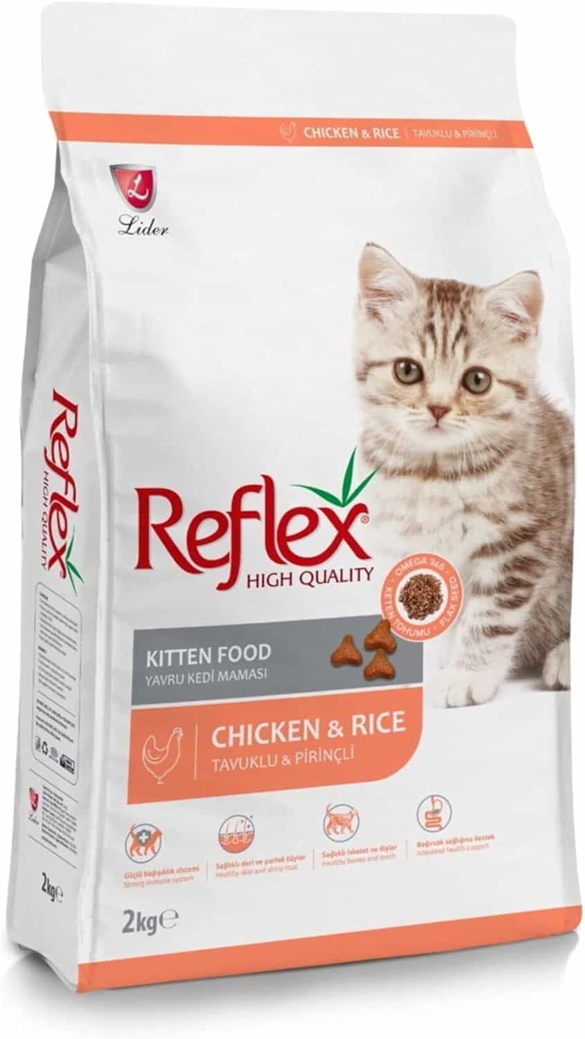 61HeQqikyaL._AC_SL1500_ ريفلكس طعام القطط بالدجاج والأرز 2kg - الصورة 1