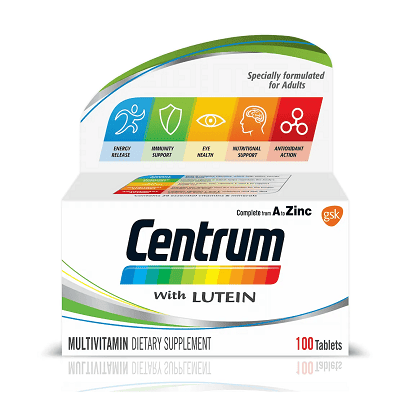 Centrum Lutein 100 tablets سنتروم لوتين 100 قرص - Image 1