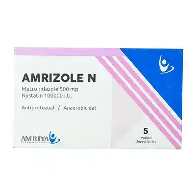 Amrizole N 5 vaginal suppositories امريزول ان 5 لبوسات مهبلية