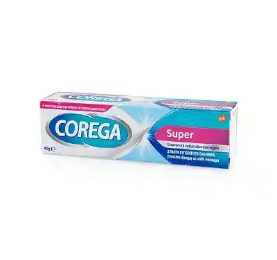 Super Corega Cream 40g for fixing dentures without taste سوبر كوريجا كريم 40 جم لتثبيت طقم الاسنان بدون طعم