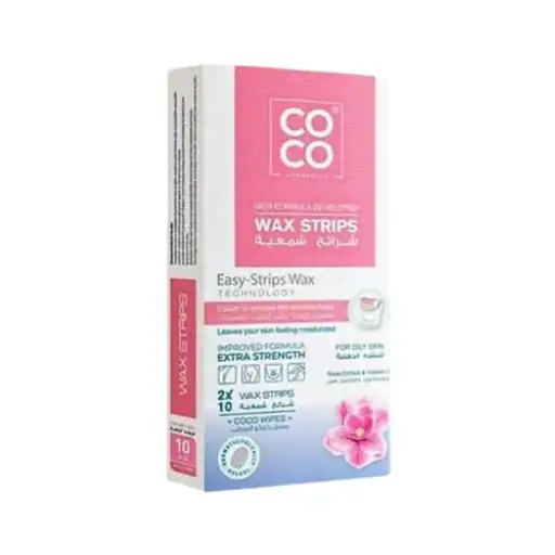 CO-CO-WAX-STRIPS-FOR-OIL-SKIN-10-STRIPS Co co wax strips for oil skin 10 strips