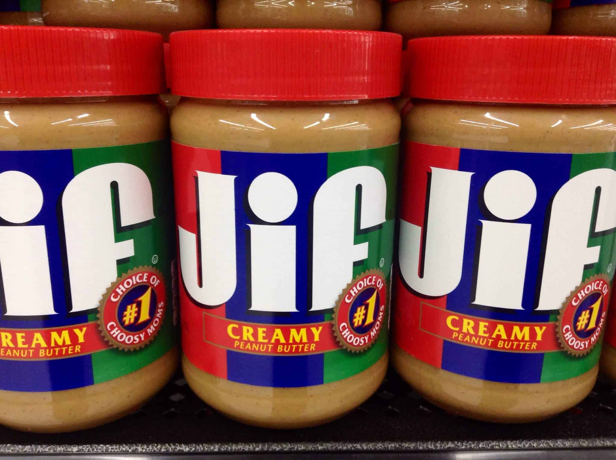 3 bottles of Jif peanut butter