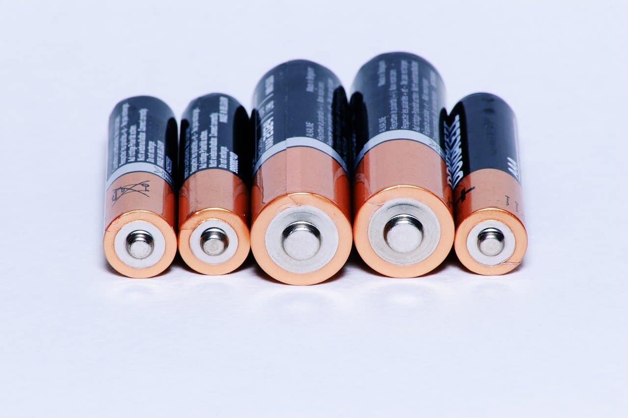 6 AA batteries stacked together