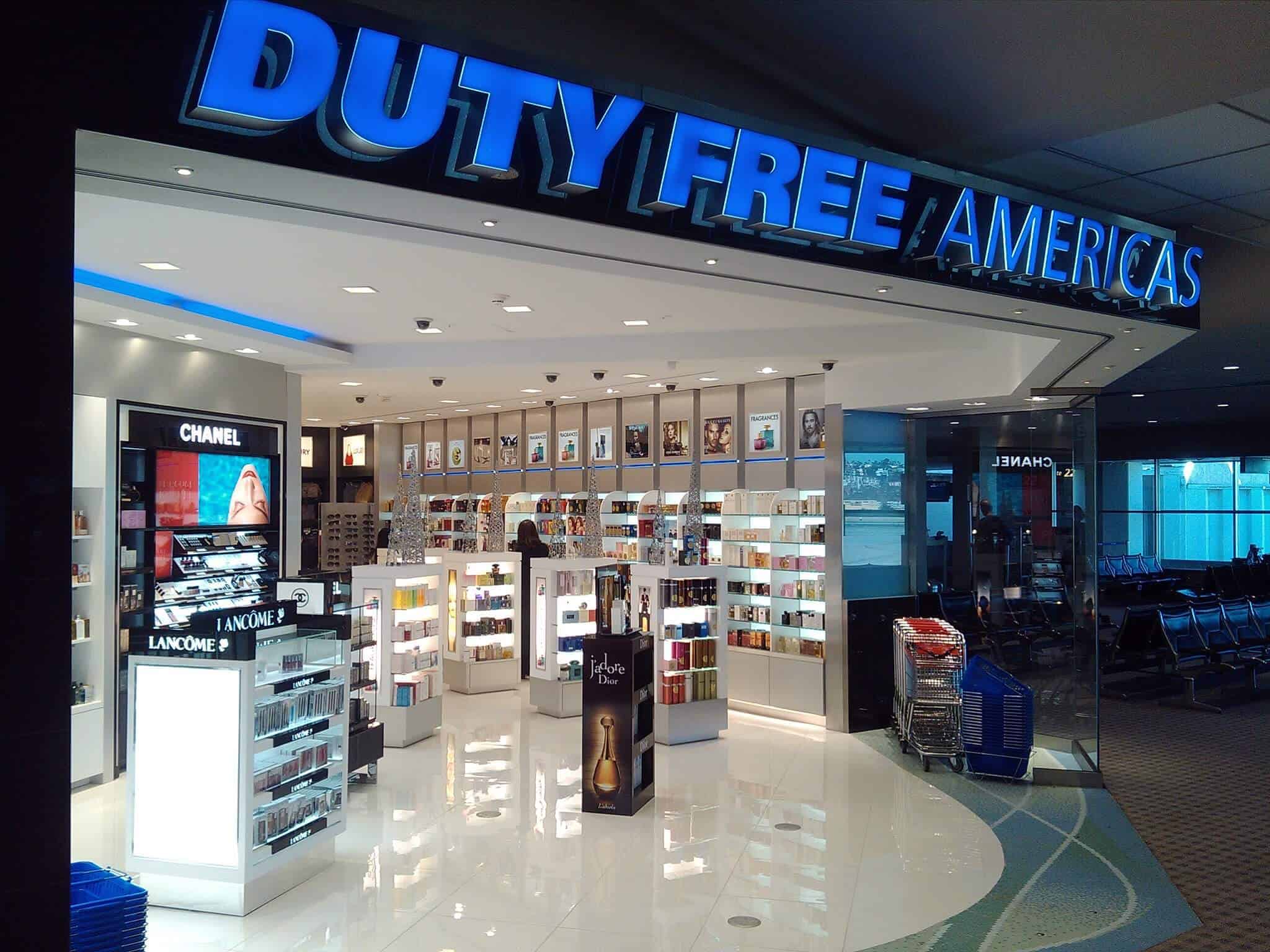 a duty free shop at an airport