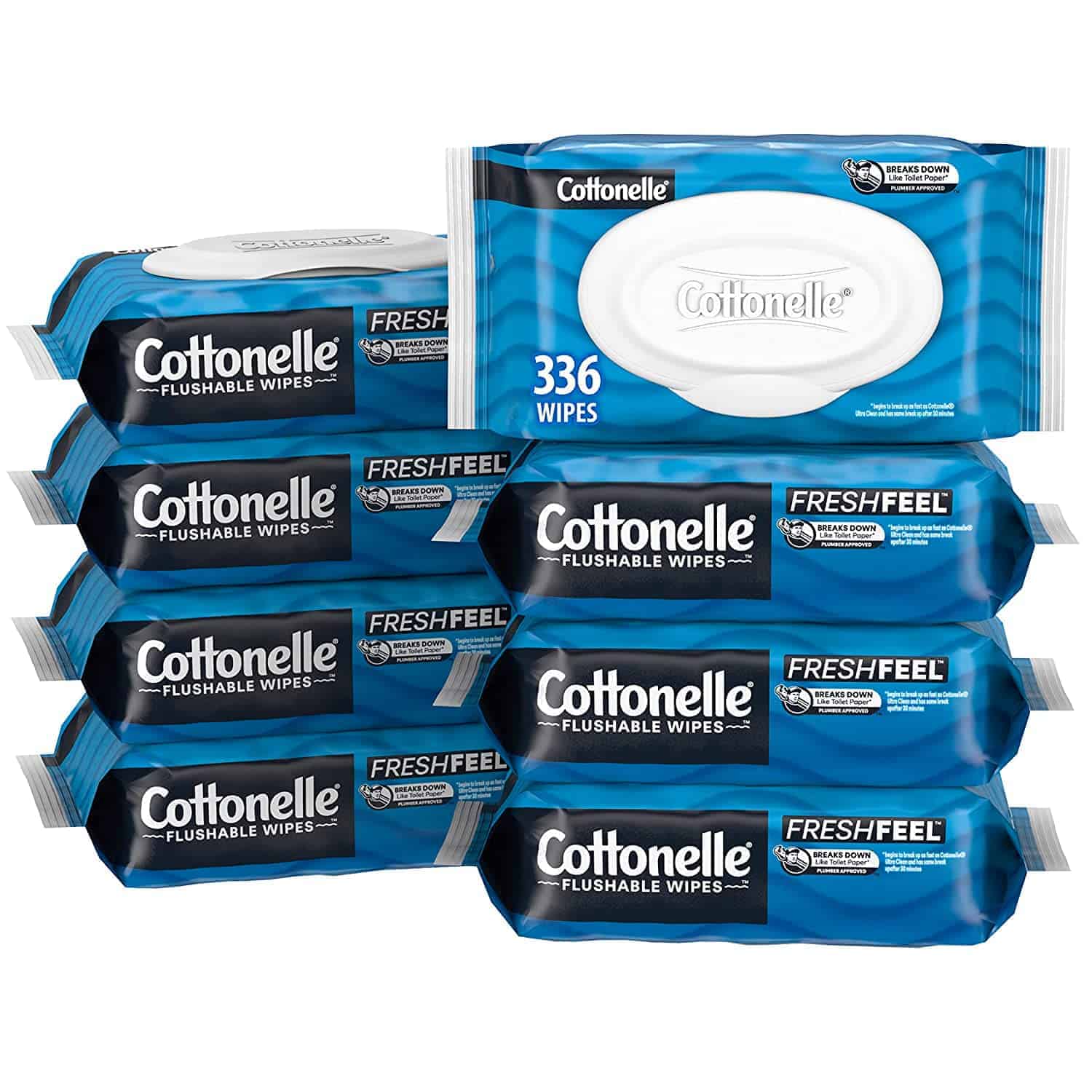 8 pack of Cottonelle Freshfeel Flushable Wet Wipes