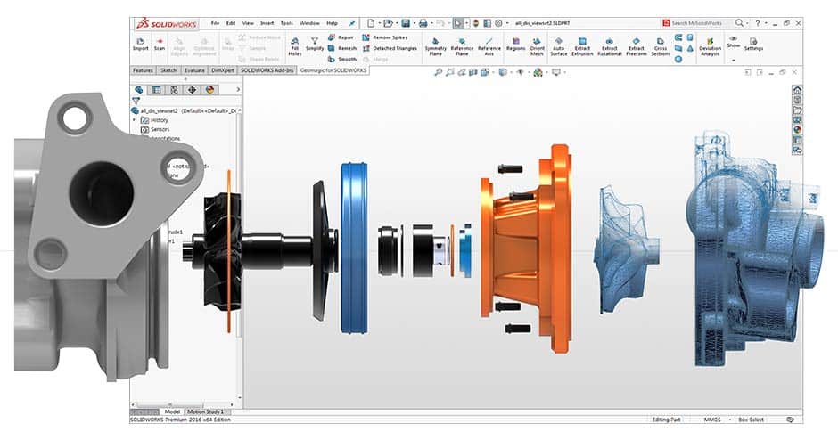 Geomagic for SOLIDWORKS 3 Assembly SideView