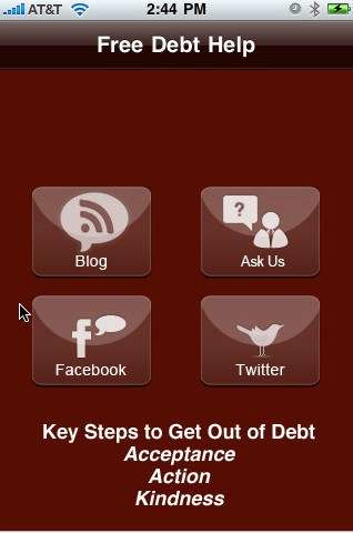 Get Out of Debt iPhone Application