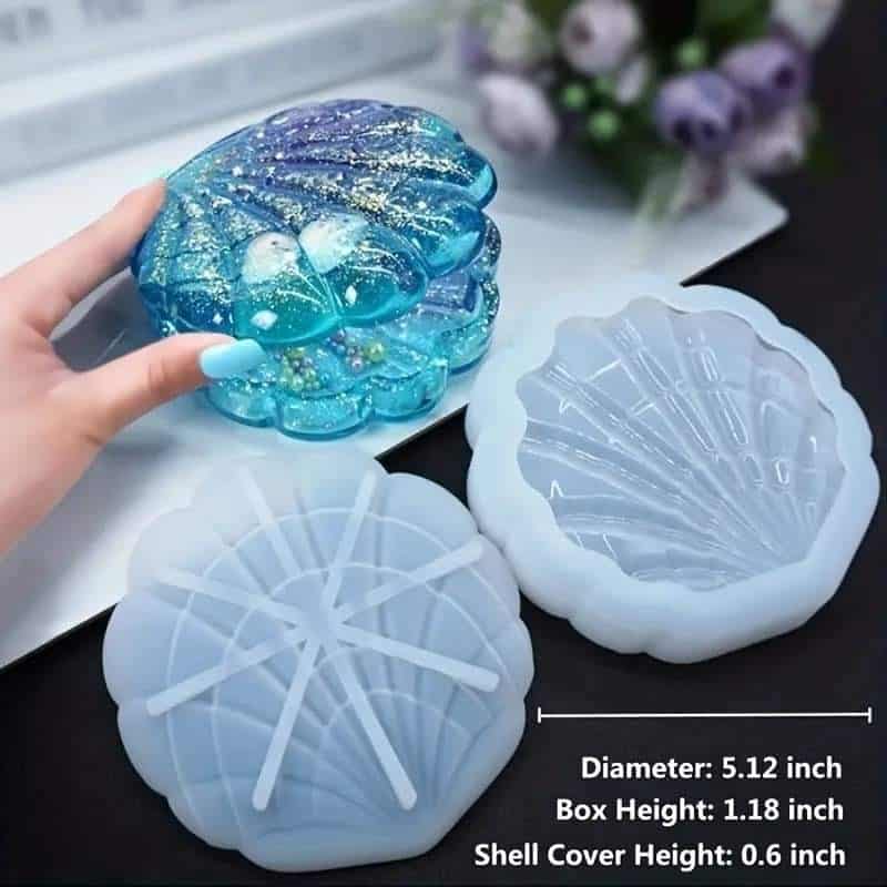 ⁦قالب كوستر صدفه بغطاء⁩ - الصورة ⁦1⁩