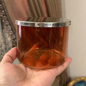 جار عسلي شفاف