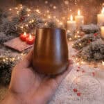 ⁦كوب خشب طبيعي بني⁩ - الصورة ⁦2⁩