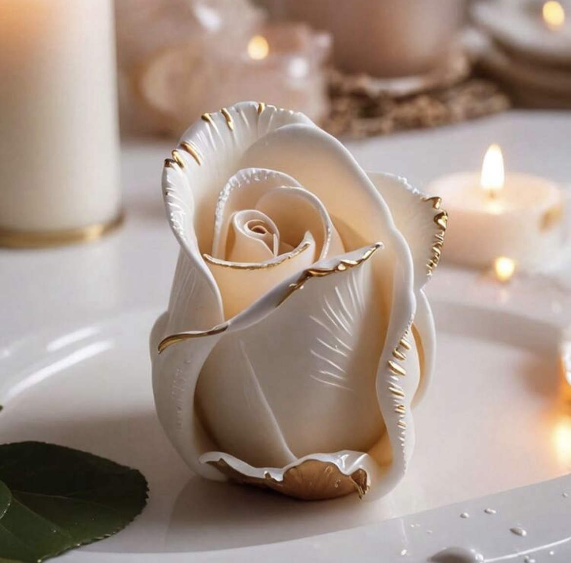 ⁦قالب ورد ابيض 3D⁩ - الصورة ⁦1⁩