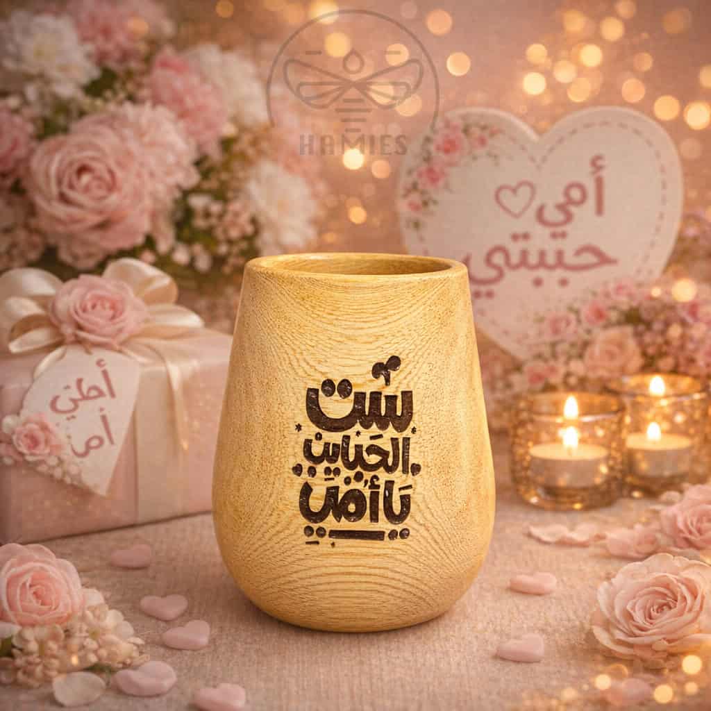 ست الحبايب١ كوب خشب طبيعي ست الحبايب - الصورة 1