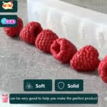 ⁦قالب توت احمر منقوش ٦ قطعه⁩ - الصورة ⁦4⁩