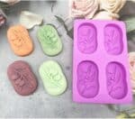 ⁦قالب صابون بيضاوي ٤ قطعه⁩ - الصورة ⁦2⁩