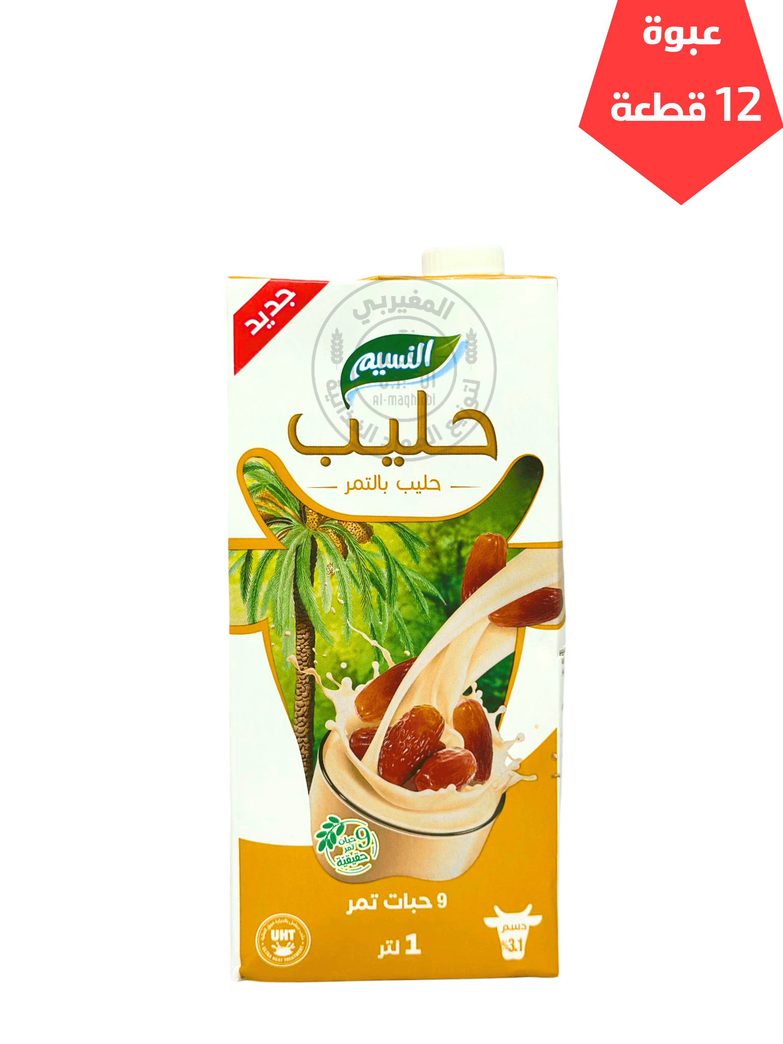 3 حليب النسيم تمر 1لتر*12 - الصورة 1
