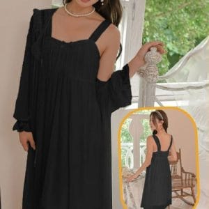 065 b لانجري أسود شيك يجمع بين الأناقة والراحة. قطعة أساسية لكل امرأة تبحث عن الرقي. اكتشفي التشكيلة الآن في متجر ملكة.