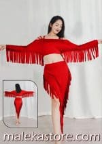 ⁦1126 Lingerieبدلة رقص شرقي عصرية بلمسات الشراريب - إطلالة استعراضية فخمة من "ملك ستور"⁩ - الصورة ⁦2⁩