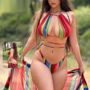 7116بيكيني ملون جذاب بتصميم صيفي عصري - متجر ملكة
